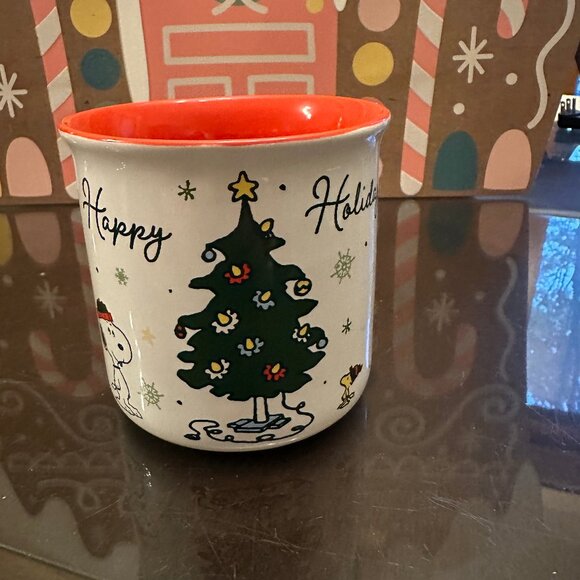 Peanuts Snoopy & The Gang Christmas Tree HAPPY HOLIDAYS 21 oz Mug NWT 2025 - Picture 1 of 6